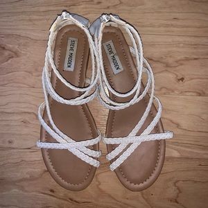 White Steve Madden sandals